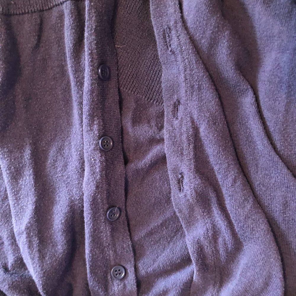 Blue Button Front Cardigan - Picture 3 of 3